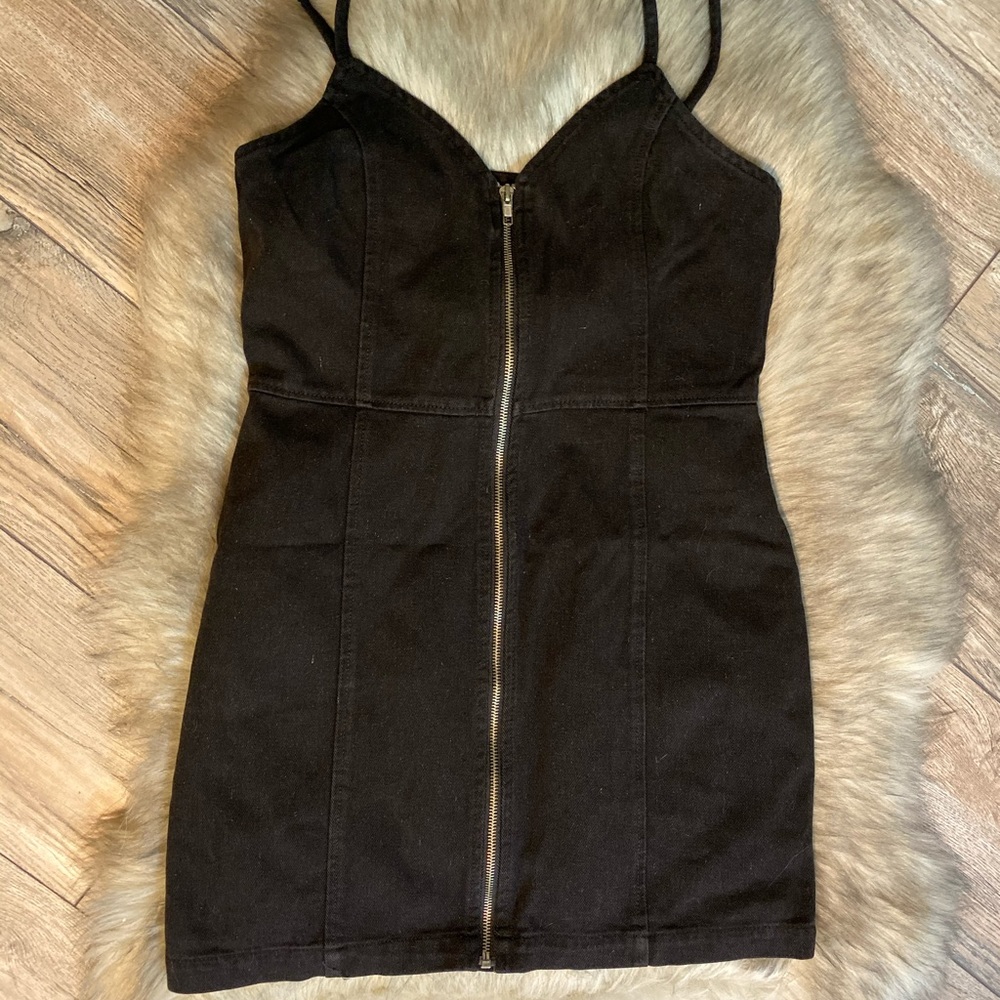 Nasty Gal Zip Line Denim Dress